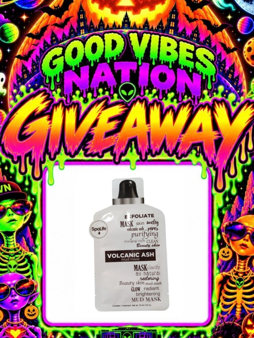 Good Vibes Nation Giveaway 🎉 Exfoliate Mask Volcanic Ash